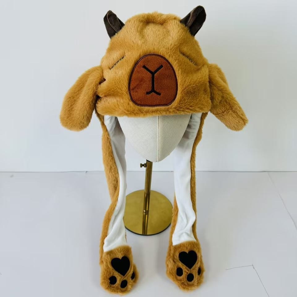 Cartoon Warm Hat with Moving Ears
