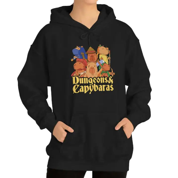 Capybara Fantasy Printed Plus Velvet Hooded Sweater