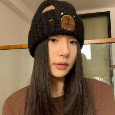 Capybara Bear Cartoon Knitted Beanie