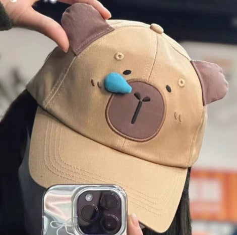 Capybara Embroidery Baseball Cap