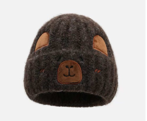 Capybara Bear Cartoon Knitted Beanie