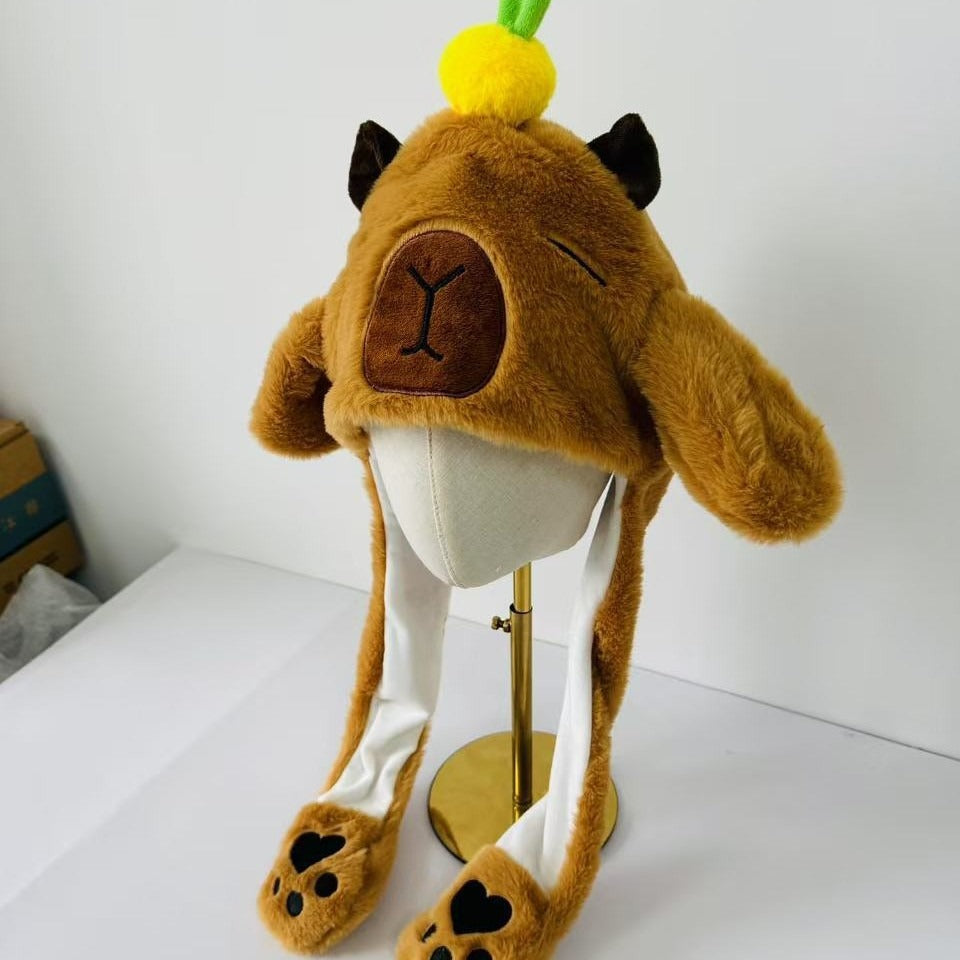 Cartoon Warm Hat with Moving Ears