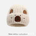 Capybara Bear Cartoon Knitted Beanie