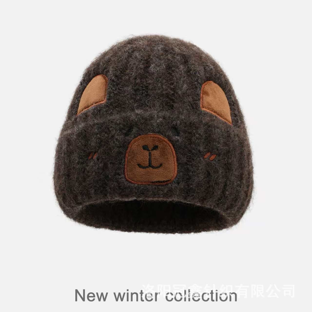 Capybara Bear Cartoon Knitted Beanie