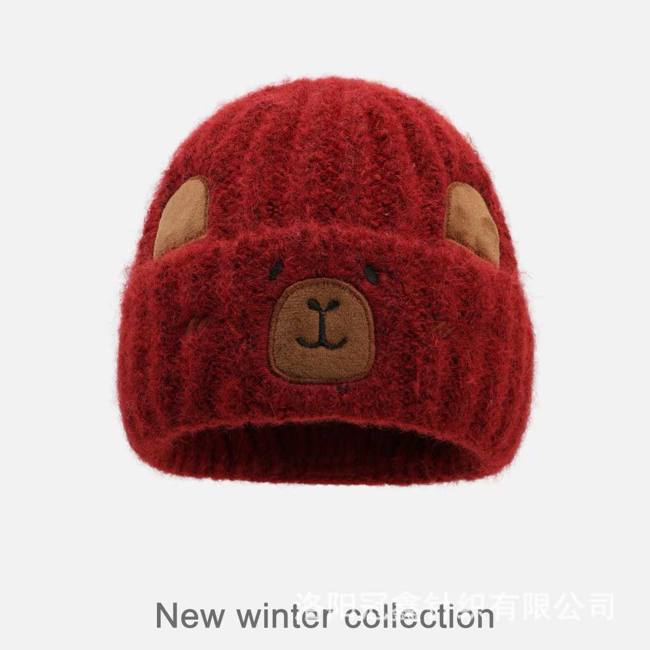 Capybara Bear Cartoon Knitted Beanie