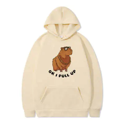 Cute Capybara Hoodie - Korean Style Loose Sweater